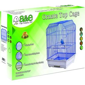 AE Cage Company Ornate Top Bird Cage 14in.x11in.x17in. Black