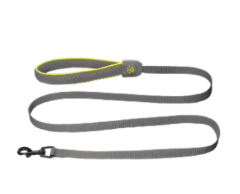 Doco Reflective Yellow Piping Withpattern Mesh Leash-Gray