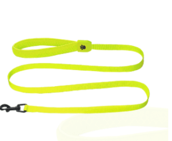 Doco Reflective Yellow Piping Withpattern Mesh Leash-S.Lime