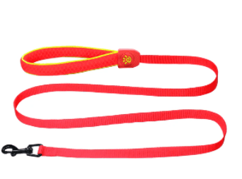 Doco Reflective Yellow Piping Withpattern Mesh Leash-Pink Maniac