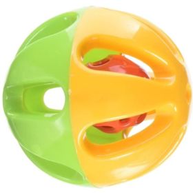 AE Cage Company Happy Beaks Large Round Rattle Foot Toy for Birds 3in. Wide