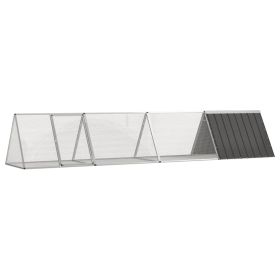 Rabbit Cage Anthracite 158.9"x31.7"x28" Galvanized Steel