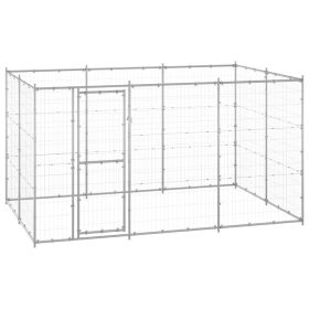 Outdoor Dog Kennel Galvanized Steel 78.1 ft¬≤