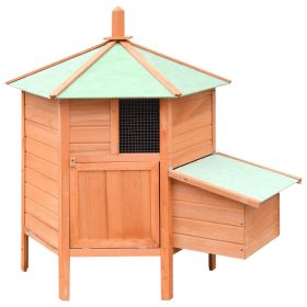 Chicken Cage Solid Pine & Fir Wood 49.6"x46.1"x49.2"