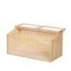 Middle Transparent Wooden Hamster Cage;  Small Animal Habitat Hutch for Large Siberian Hamster; Gerbils; Little Rabbits;  Natural