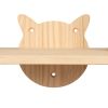 Wall-Mounted Cat Scratching Pad for Small to Large Cat, Indoor Wood Cat Tree with Hammock, Cat Scratcher Perch