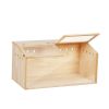 Middle Transparent Wooden Hamster Cage;  Small Animal Habitat Hutch for Large Siberian Hamster; Gerbils; Little Rabbits;  Natural