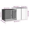 Rabbit Cage Gray 78.7"x35.8"x39.4" Galvanized Steel