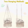 Mewoofun Cat Hammock Bed Cotton Hanging Cat Bed for Indoor Cats Sleeping Playing