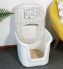 Top Entry Cat Litter Box with Perforated Cover and Scoop, New Cat Litter Drawer Cat Toilet Fully Secured Litter Box, Cats Jump in Entry Dome