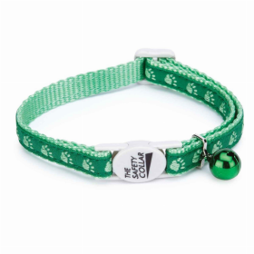 MT TwoTone Pawprint Collar (Color: Green)