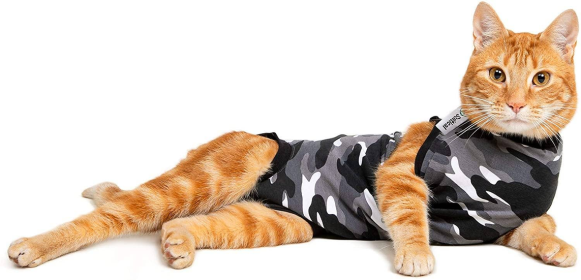 SUITICAL Cat Recovery Suits (Color: BLACK CAMO, size: 2XS)