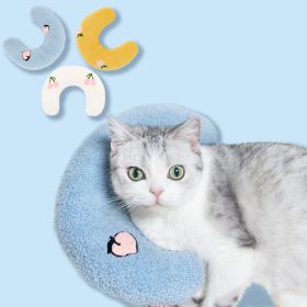 Cat Pillow, Small Pillow for Cat, Cat Blankets for Indoor, Pet Toy, Small Banana Donut Bed for Pets, Little Pillow for Cats No Heating Pad, Real Littl (Color: Blue)