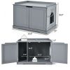 Cat Litter Box Enclosure with Double Doors for Large Cat and Kitty