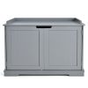 Cat Litter Box Enclosure with Double Doors for Large Cat and Kitty