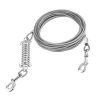 Dog Tie Out Cable Long Dog Leash Chew Proof Lead Dog Chain with Durable Spring 360¬∞ Rotatable Clips PVC Case for Outside Yard Caming