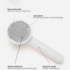 Cat Grooming Brush, Self Cleaning Slicker Brushes For Dogs Pet Hair Removal Comb Stainless Steel Needle Cat Brush Self Cleaning For Cats Dogs Hair Rem