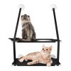 Indoor Window Hammock for Cat Double Layer Perch Bed Powerful Suction Cup up to 55LBS Capacity Breathable Mesh Window Mounted Cat Bed