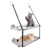 Indoor Window Hammock for Cat Double Layer Perch Bed Powerful Suction Cup up to 55LBS Capacity Breathable Mesh Window Mounted Cat Bed